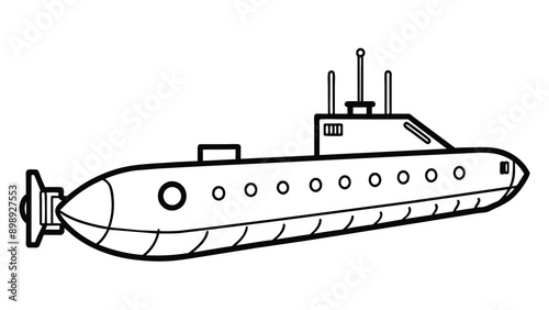 Adobe Illustrator Submarine Vector Illustration High-Detail Design for Nautical ThemesArtwork © Mosharef 