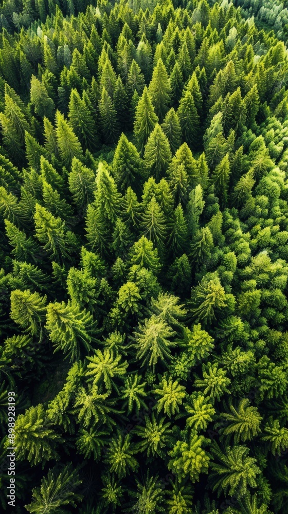 Majestic Aerial View of Pine Forest Canopy Majestic Aerial View of Pine Forest Canopy