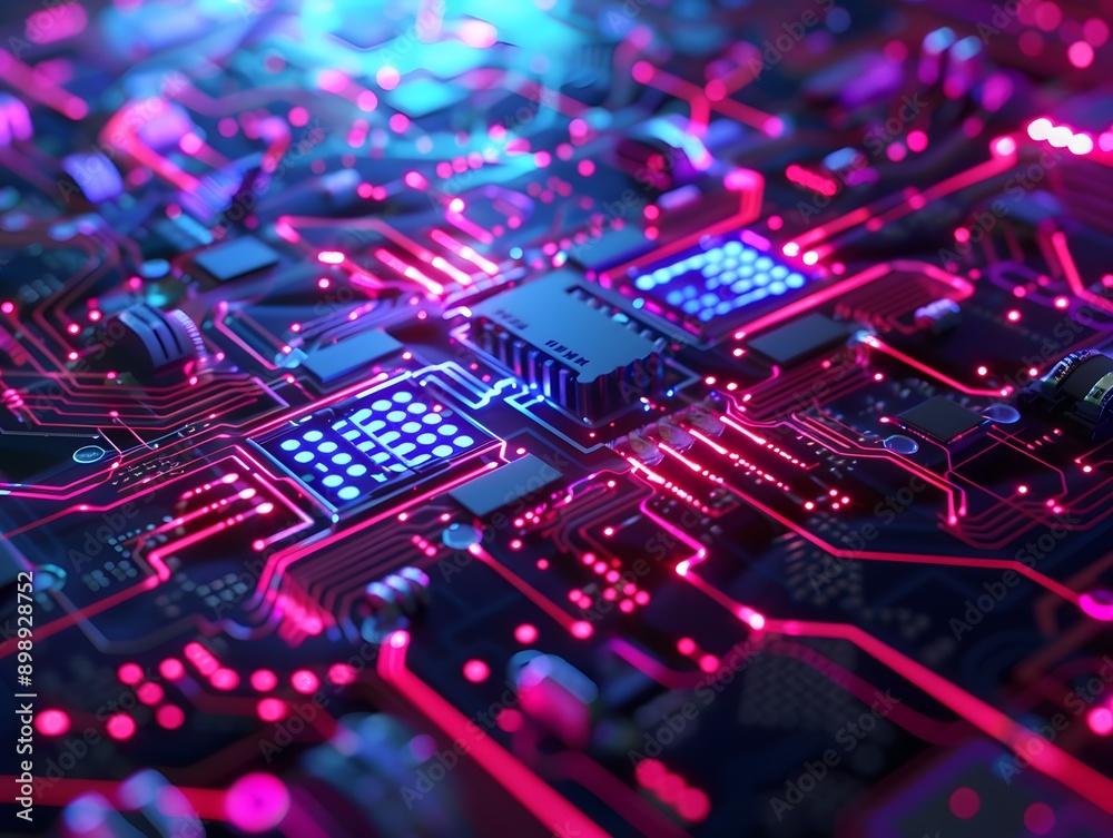 Obraz premium Abstract circuit cyberspace design