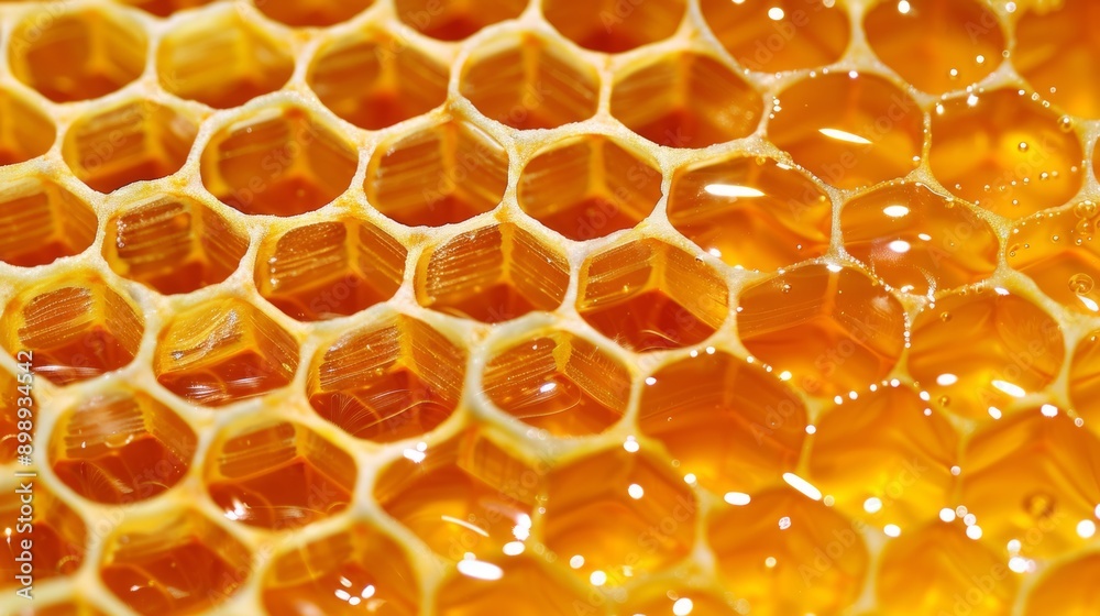 Honeycomb with honey. Background with selective focus and copy space Honeycomb with honey. Background with selective focus and copy space