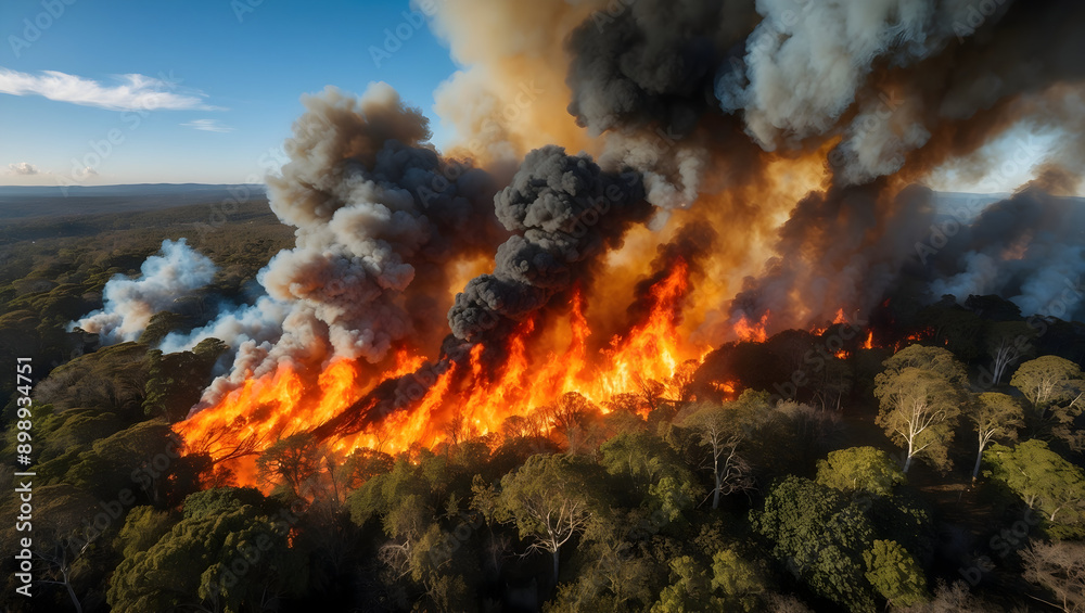 fire burning in the forest fire burning in the forest