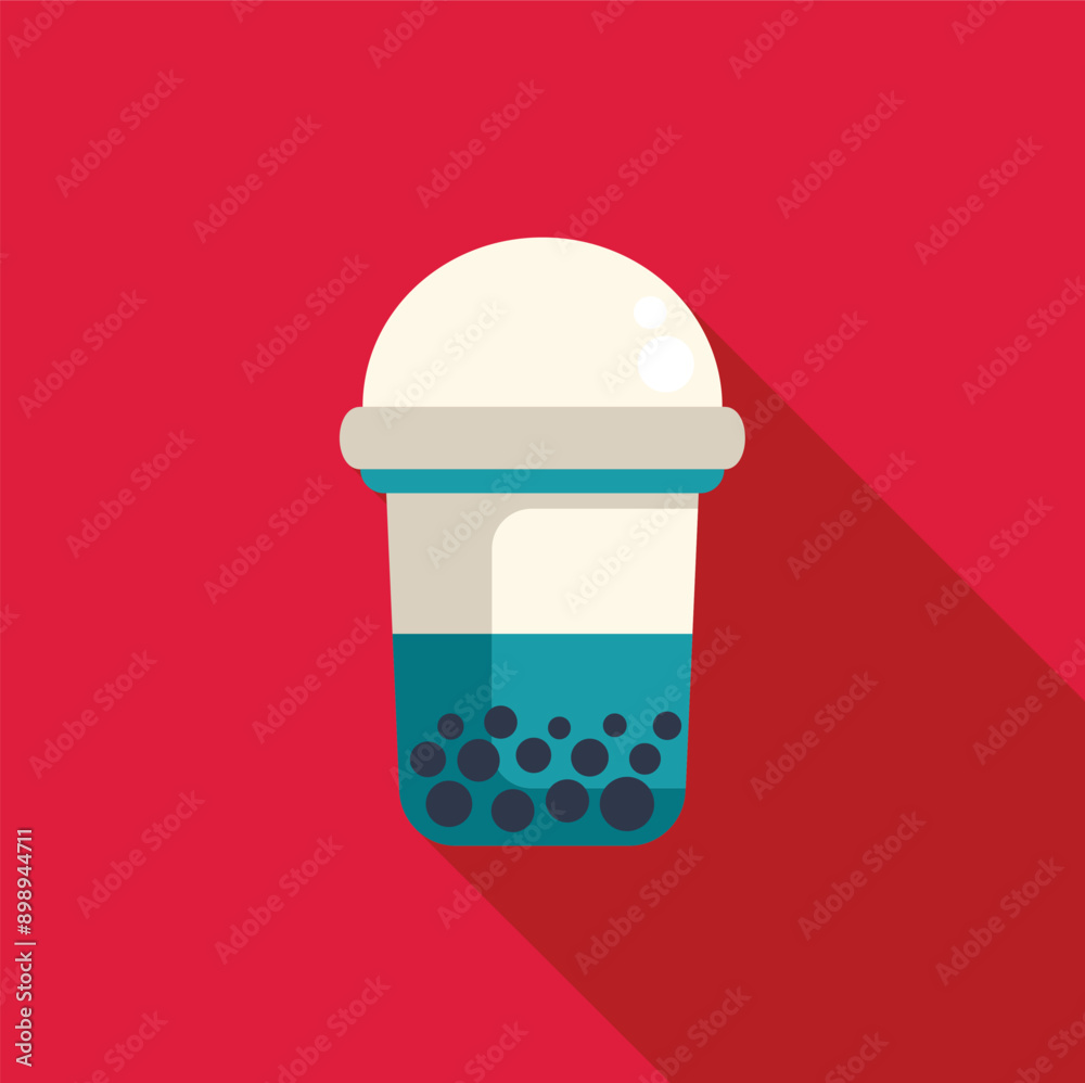 Refreshing bubble tea drink served in a plastic cup with tapioca pearls Refreshing bubble tea drink served in a plastic cup with tapioca pearls