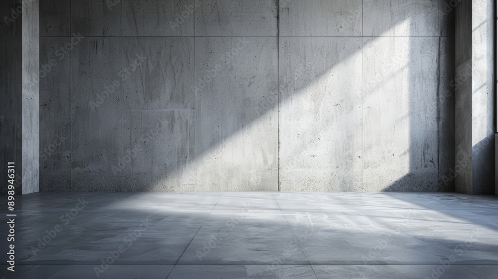 A large, empty room with a window that lets in sunlight A large, empty room with a window that lets in sunlight