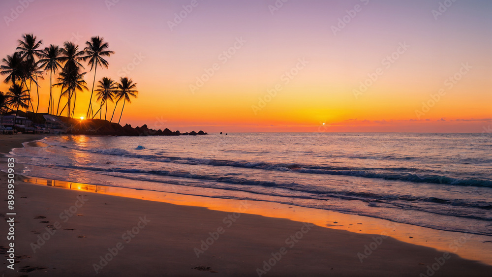 Obraz premium sunset beach
