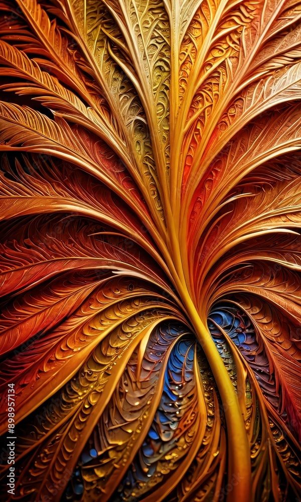 Abstract Golden Spiral with Intricate Detail. Abstract Golden Spiral with Intricate Detail.
