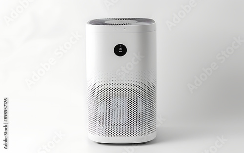 Air purifier on a white wall. 3d render illustration. photo