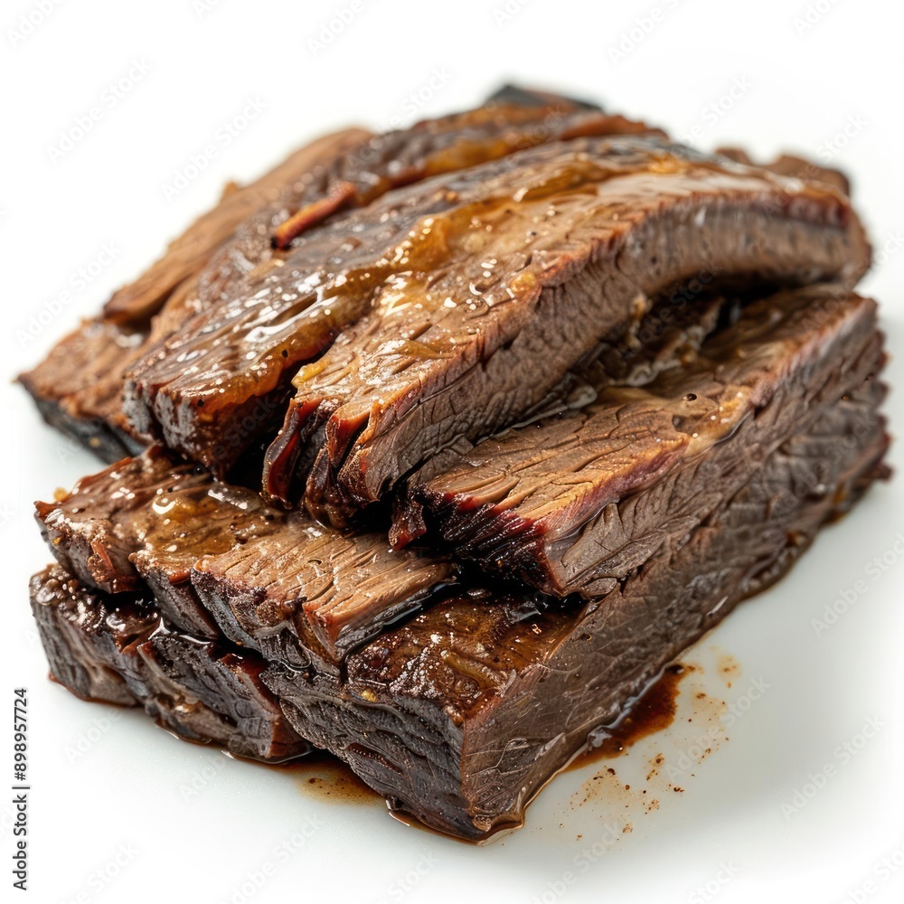 four slices of meat on a plate with sauce four slices of meat on a plate with sauce