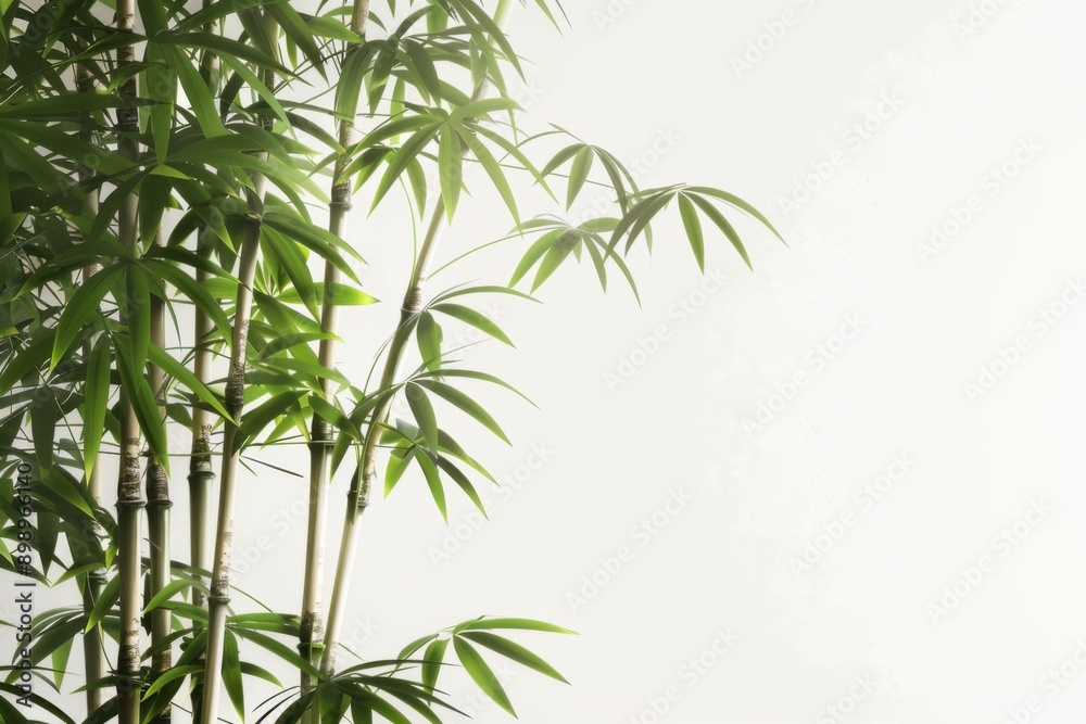 Fototapeta premium Resilient bamboo stalks in beautiful outline formation