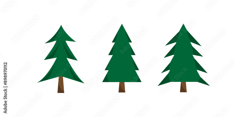 Cute spruce tree vector art, simple pine tree vector illustration Cute spruce tree vector art, simple pine tree vector illustration