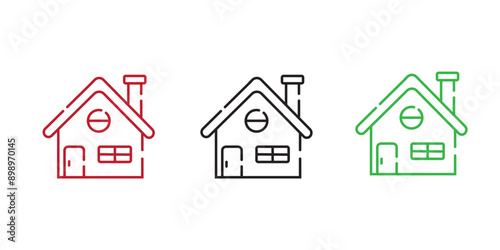Web home icon for apps and websites, House icon, Home sign in circle or Main page icon