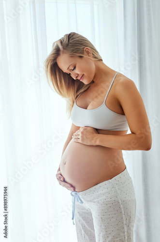 Woman, bedroom and smile with pregnancy in home to relax, feel and bonding with unborn baby. Female person, rest and happy for maternity leave or break with love, care and pregnant with support Free Download Woman, bedroom and smile with pregnancy in home to relax, feel and bonding with unborn baby. Female person, rest and happy for maternity leave or break with love, care and pregnant with support - GFXLoad