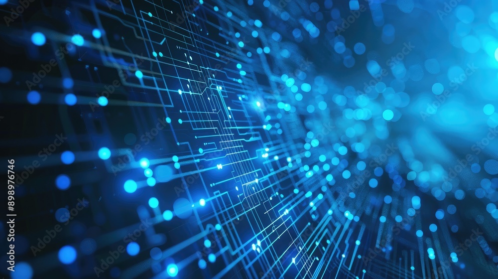 Futuristic blue background with glowing lines, perfect for data technology and innovation themes. Futuristic blue background with glowing lines, perfect for data technology and innovation themes.