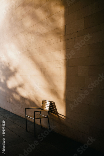 Shadow and Light on Wall with Chair