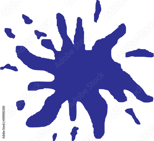 Color paint splatter. Colorful oval horizontal stains, abstract paints splashes and wet splats. Vector shapes with splashes.