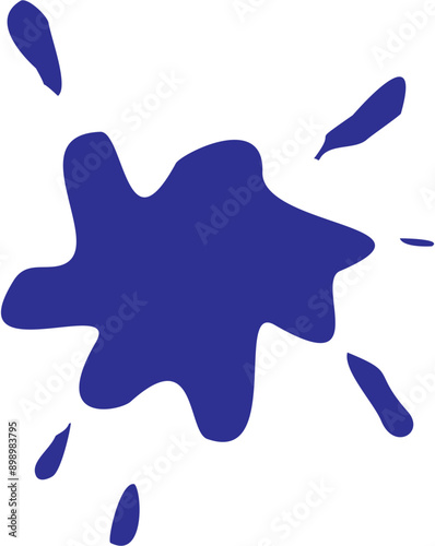 Color paint splatter. Colorful oval horizontal stains, abstract paints splashes and wet splats. Vector shapes with splashes.