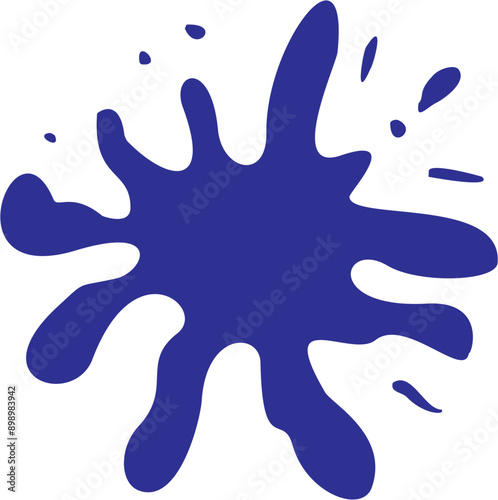 Color paint splatter. Colorful oval horizontal stains, abstract paints splashes and wet splats. Vector shapes with splashes.