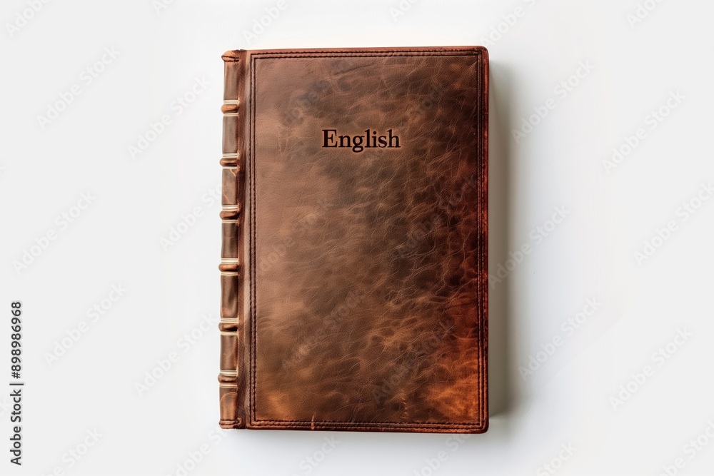 Isolated Brown History Book on Blank White Background Generative Illustration Isolated Brown History Book on Blank White Background Generative Illustration