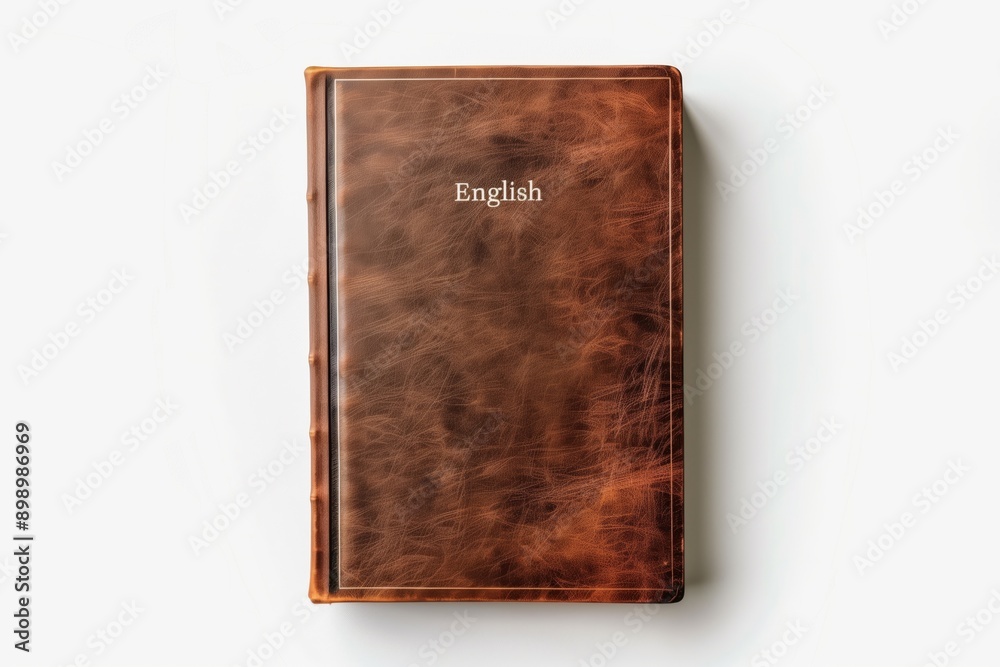 Isolated Brown History Book on Blank White Background Generative Illustration Isolated Brown History Book on Blank White Background Generative Illustration