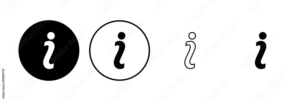 Info sign icon set. about us icon vector. Faq icon