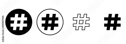 Hashtag icon set. hashtag symbol