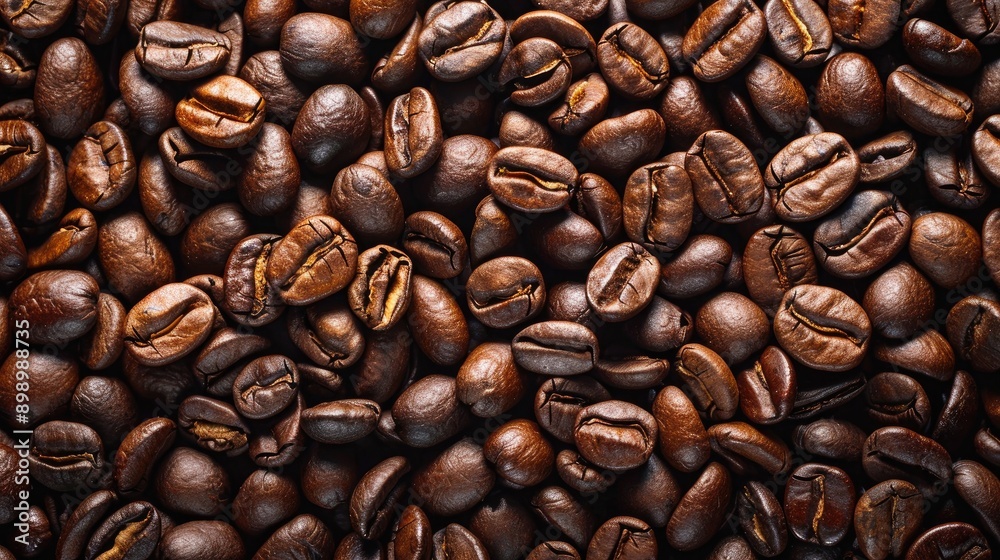 Naklejka premium Background of roasted coffee beans