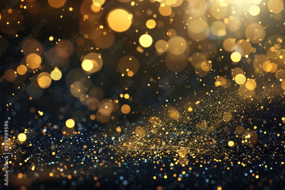 A blurry image of a gold and black background with abstract shapes A blurry image of a gold and black background with abstract shapes
