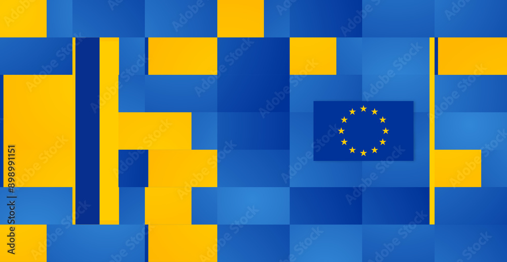 Colors Of The Flag Of Europe European Union EU Tiles Random Colors Of The Flag Of Europe European Union EU Tiles Random