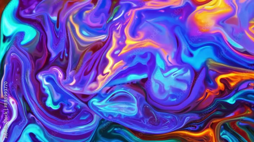 A colourful plasma of filamentary forms moves in a wafting motion. A colourful plasma of filamentary forms moves in a wafting motion.