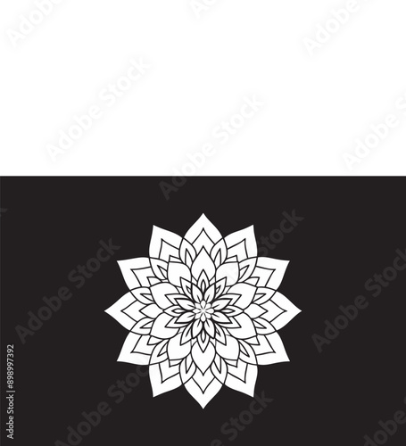 0rnamental luxury mandala pattern 3 in 1 design, vector ,silhouette, colorful  photo