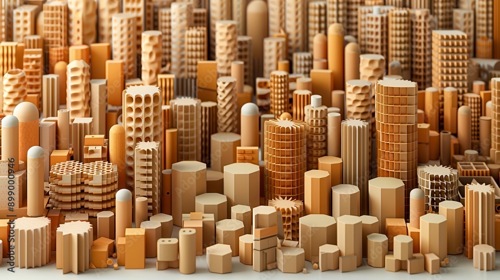 Wooden Cityscape Miniature Model Architecture Design Wooden Cityscape Miniature Model Architecture Design