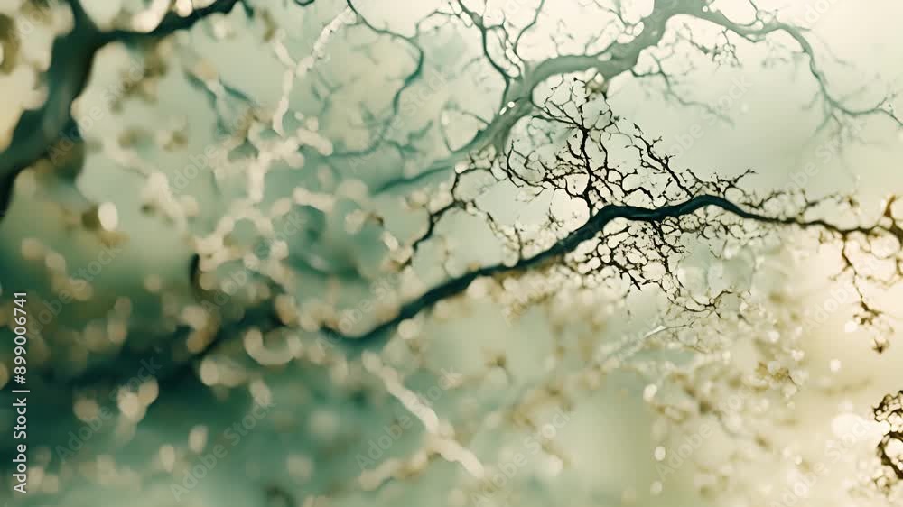 A mesmerizing print of abstract branches and tendrils effortlessly intertwining to form a beautiful organic design.