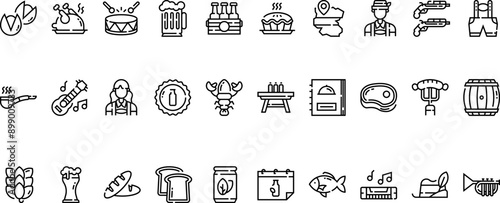 Oktoberfest Icon Set For Ilkustration