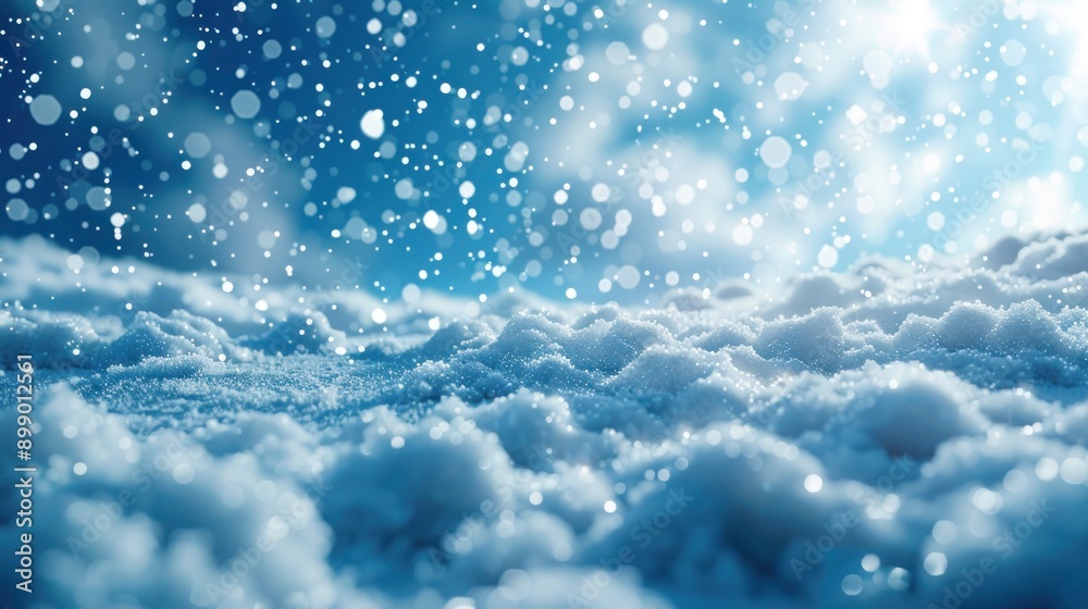 Serene Winter Scene: Realistic Vector Illustration of Snowfall on Background Serene Winter Scene: Realistic Vector Illustration of Snowfall on Background