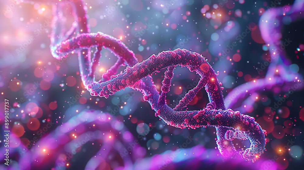 3D rendering of a DNA spiral 3D rendering of a DNA spiral