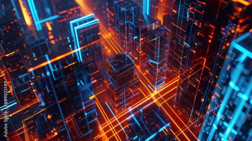 Neon Cityscape: A Digital Metropolis Neon Cityscape: A Digital Metropolis