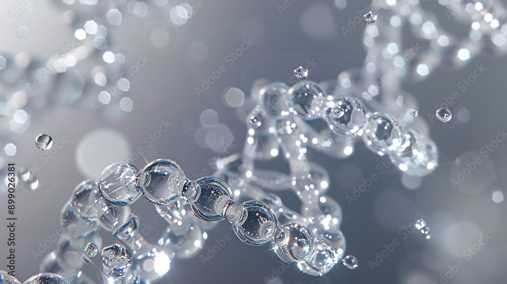 An artwork of DNA double helix structure, made of glass, clean background An artwork of DNA double helix structure, made of glass, clean background