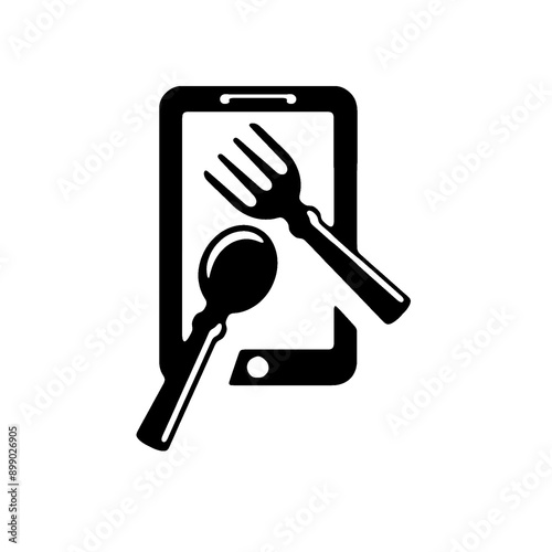 Spoon Fork Cutlery App Logo Vector,
Foodie Dining Icon for Restaurant Apps, Cutlery App Logo, Spoon Fork Logo, Foodie, Dining, Cuisine Icon, Vector Illustration