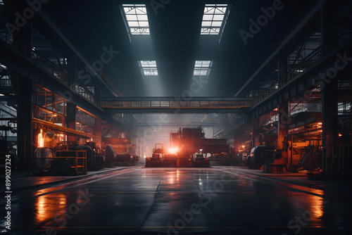 photo of a factory, factory from the inside