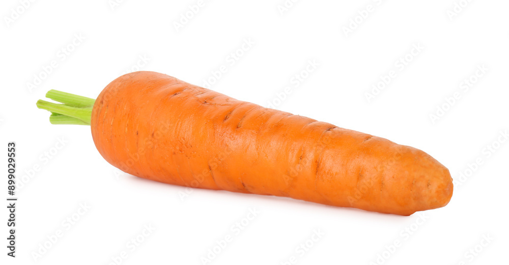 One fresh ripe carrot isolated on white One fresh ripe carrot isolated on white