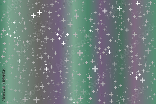 Plus symbols of different sizes and opacity seamless background pattern vector illustration.