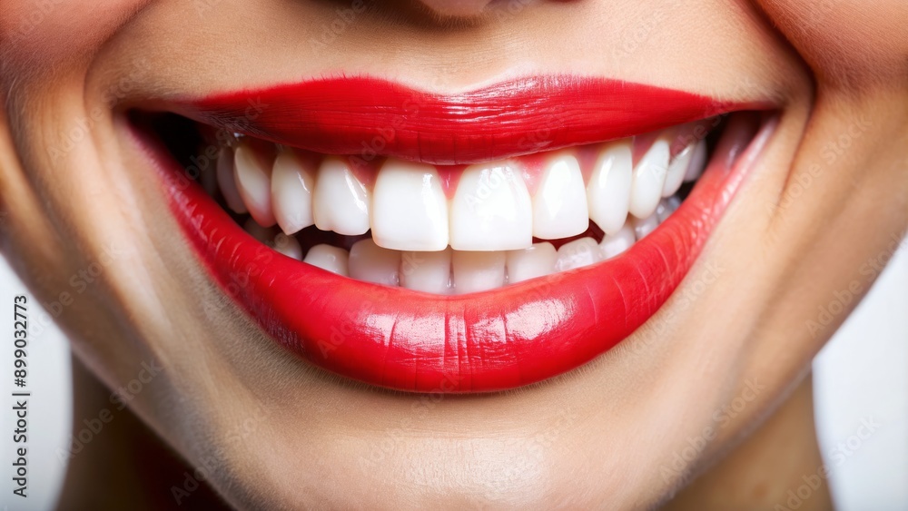 A bright and healthy smile with perfectly aligned white teeth, symbolizing excellent oral care and dental hygiene, ideal for promotional materials and advertisements. A bright and healthy smile with perfectly aligned white teeth, symbolizing excellent oral care and dental hygiene, ideal for promotional materials and advertisements.
