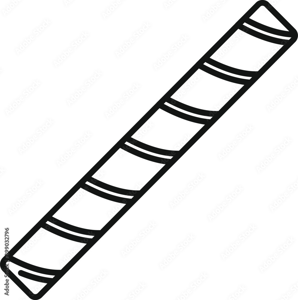 Wafer roll cookie stick icon in outline style depicting sweet treats and delicious snacks Wafer roll cookie stick icon in outline style depicting sweet treats and delicious snacks