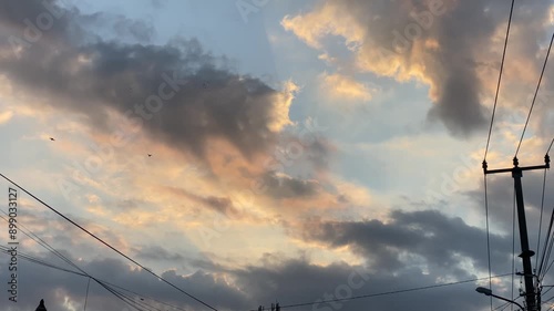 Cloud at sunset