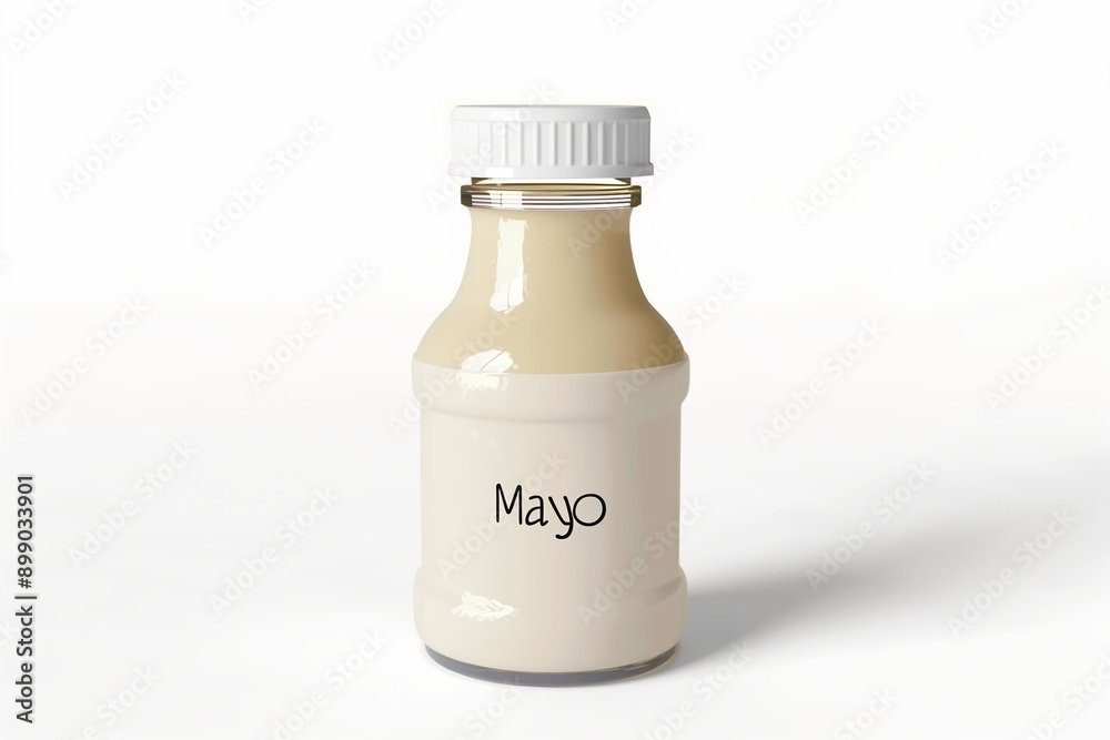 Isolated Bottled of Mayonnaise Isolated Bottled of Mayonnaise