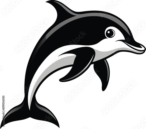 dolphin isolated on white