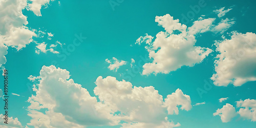 soft fluffy cloud in blue sky