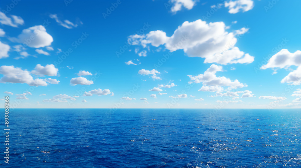Fototapeta premium sea background with empty blue sky