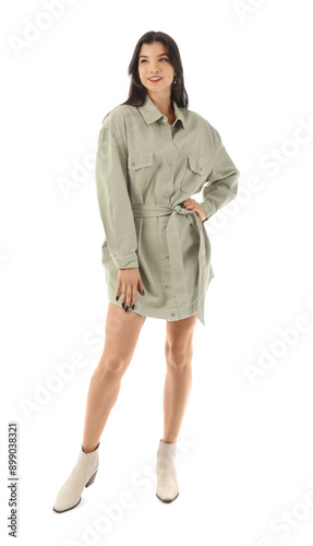 Beautiful young woman in st...