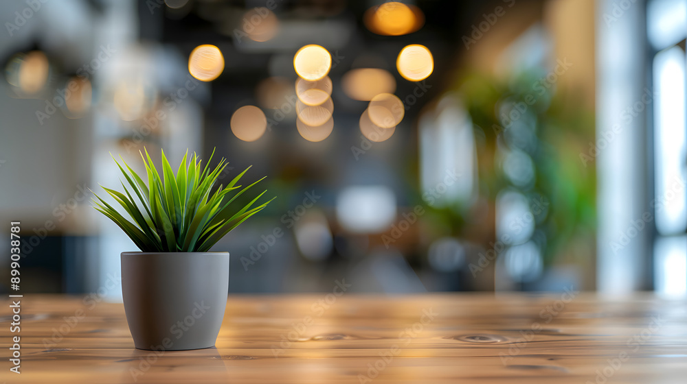 Fototapeta premium Office Desk with Blurred Office Background and Copyspace – Office Concept.