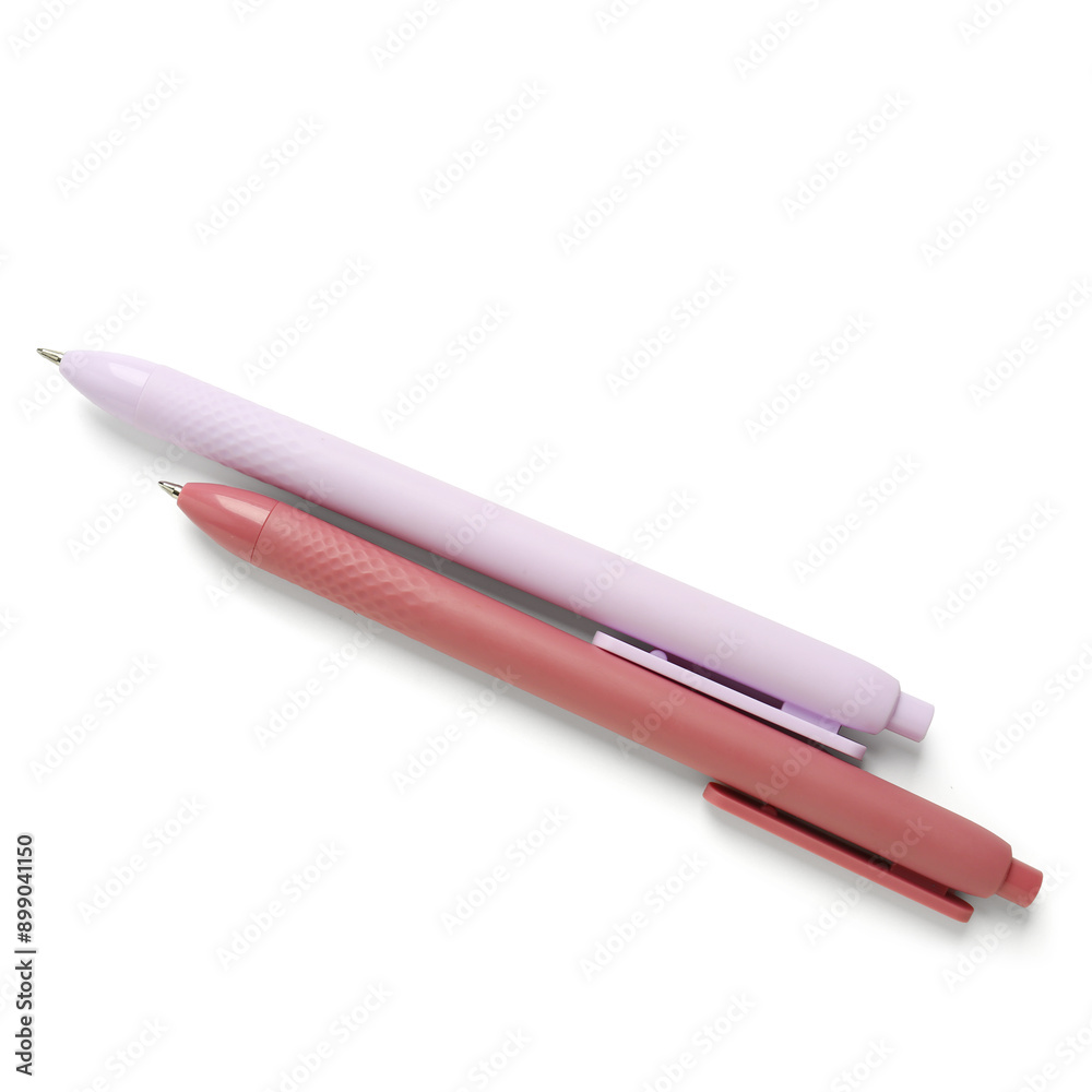 Different ballpoint pens on white background Different ballpoint pens on white background